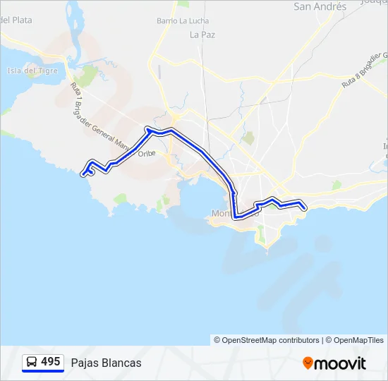 495 Ómnibus Line Map