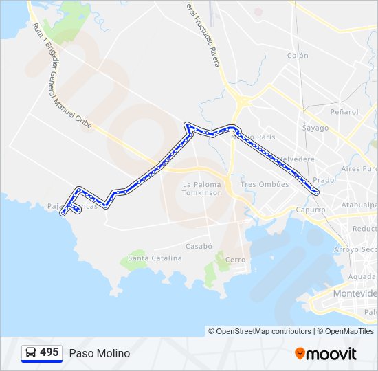 Mapa de 495 de Ómnibus