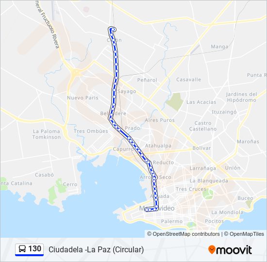 Ruta 130: horarios, paradas y mapas - Terminal Colón (Actualizado)