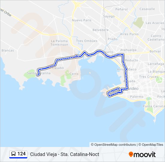 Mapa de 124 de Ómnibus