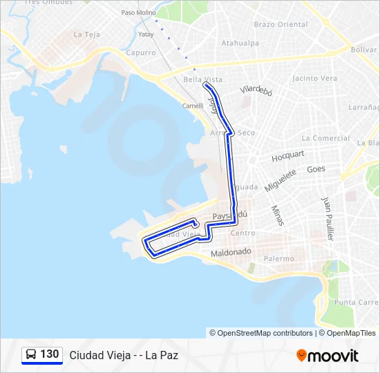 130 Bus Line Map