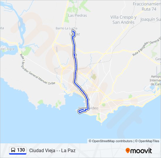 Mapa de 130 de Ómnibus