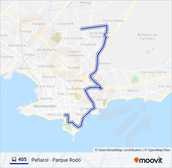Mapa de 405 de Ómnibus