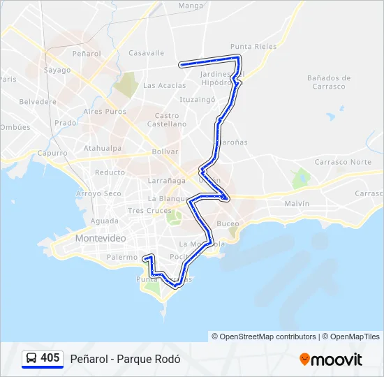 405 Ómnibus Line Map