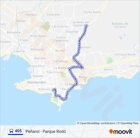 405 Ómnibus Line Map