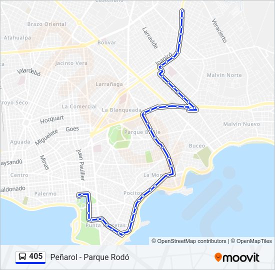 Mapa de 405 de Ómnibus