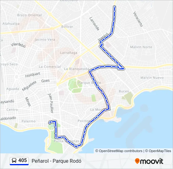 405 Ómnibus Line Map