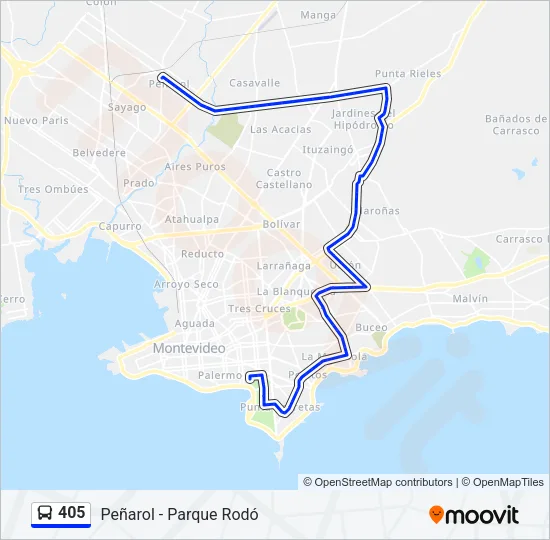 405 Ómnibus Line Map