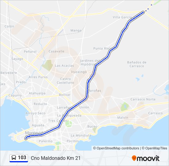 Mapa de 103 de Ómnibus
