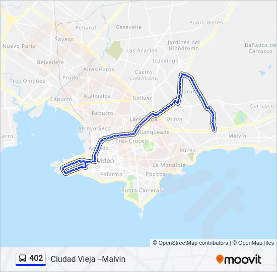 402 Ómnibus Line Map