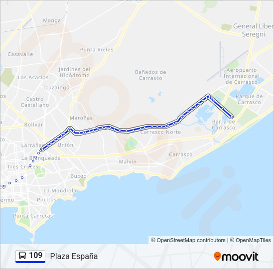Mapa de 109 de Ómnibus