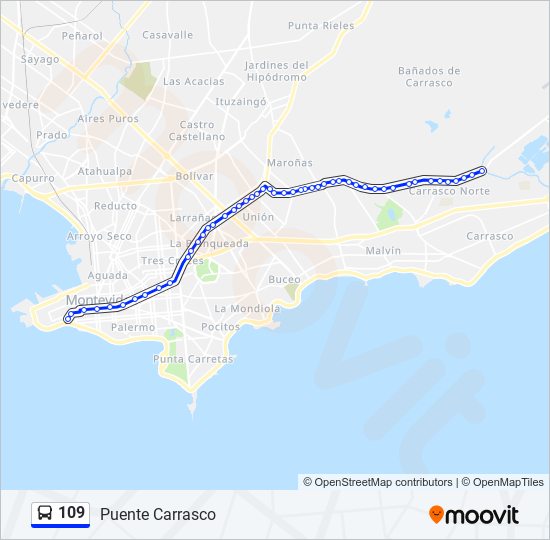 Mapa de 109 de Ómnibus