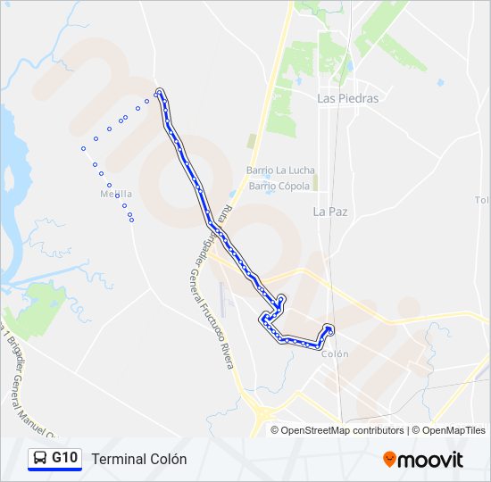 Mapa de G10 de Ómnibus