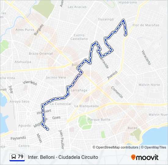79 Ómnibus Line Map