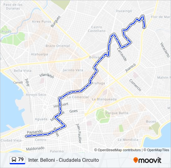 79 Ómnibus Line Map