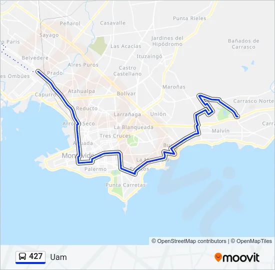 427 Ómnibus Line Map