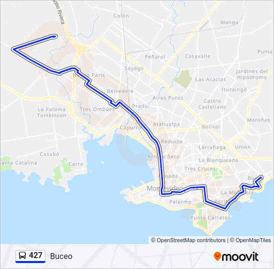 Mapa de 427 de Ómnibus