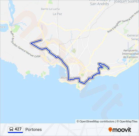 Mapa de 427 de Ómnibus