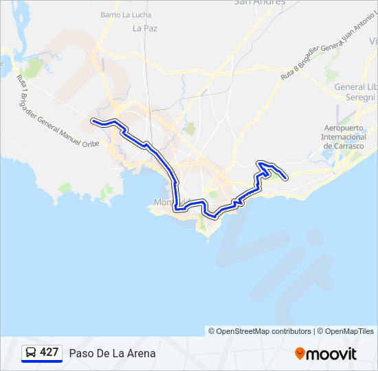 Mapa de 427 de Ómnibus