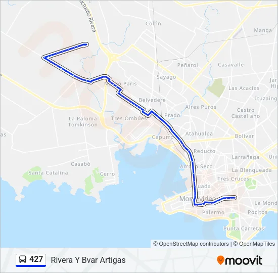 427 Ómnibus Line Map