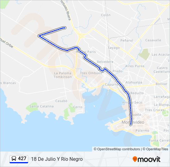 427 Ómnibus Line Map