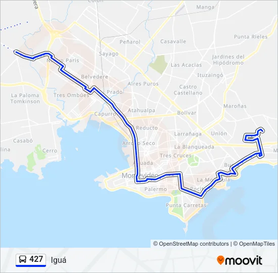 427 Ómnibus Line Map
