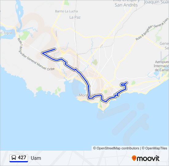 427 Ómnibus Line Map