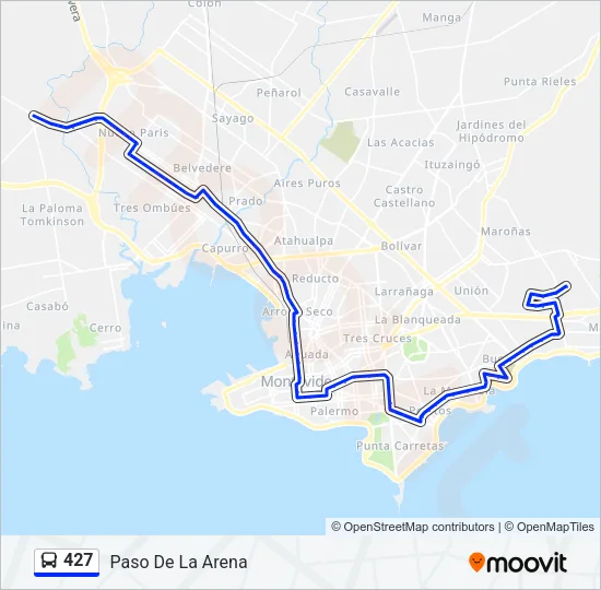 427 Ómnibus Line Map