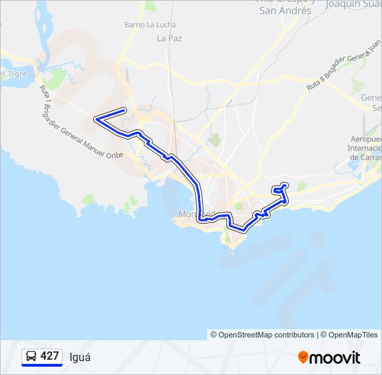427 ómnibus Line Map