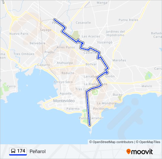 Mapa de 174 de Ómnibus