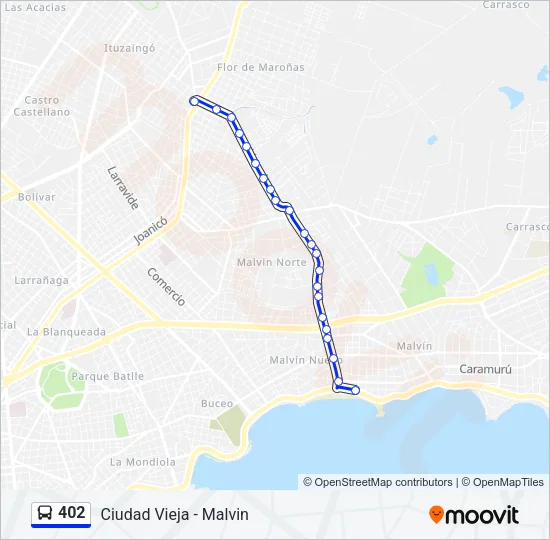402 Ómnibus Line Map