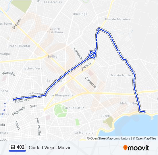 402 Ómnibus Line Map