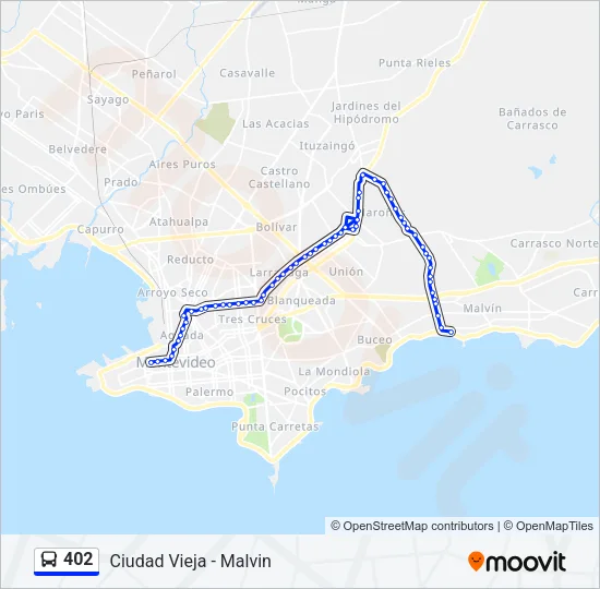 402 Ómnibus Line Map