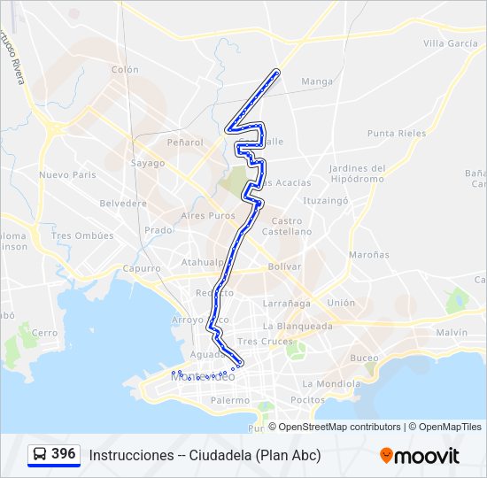 Mapa de 396 de Ómnibus