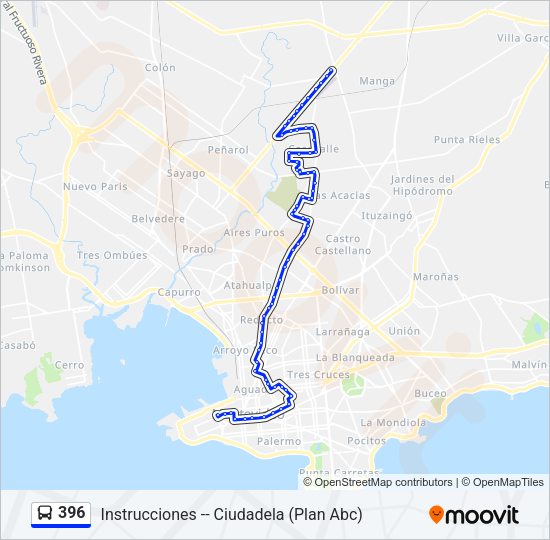 Mapa de 396 de Ómnibus
