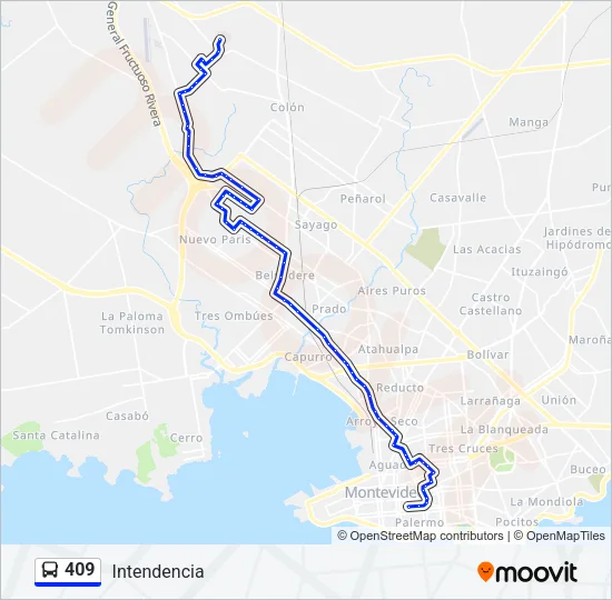 409 Ómnibus Line Map