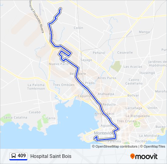 409 Ómnibus Line Map