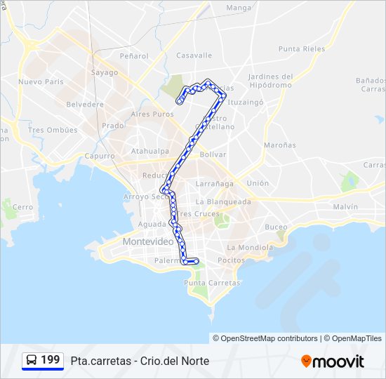 199 Ómnibus Line Map