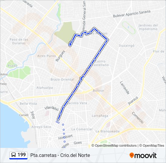 Mapa de 199 de Ómnibus