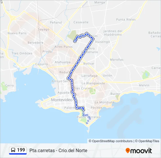 199 Ómnibus Line Map
