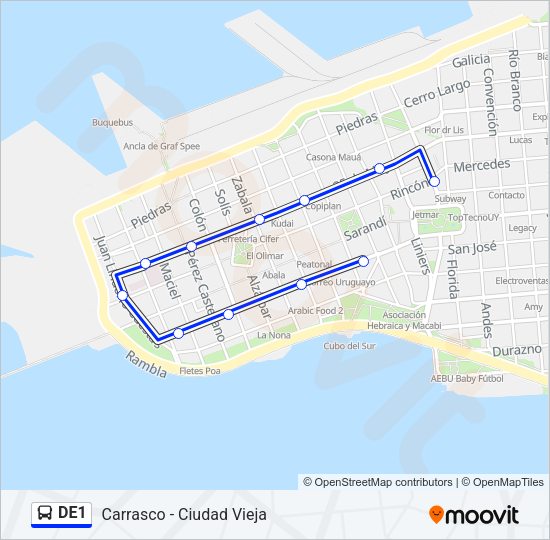 Mapa de DE1 de Ómnibus