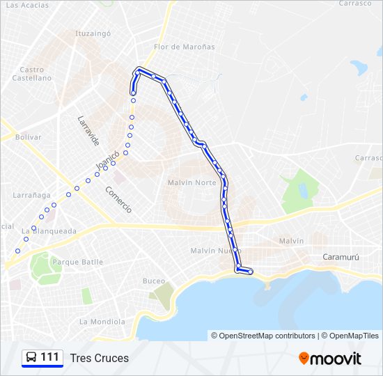 Mapa de 111 de Ómnibus