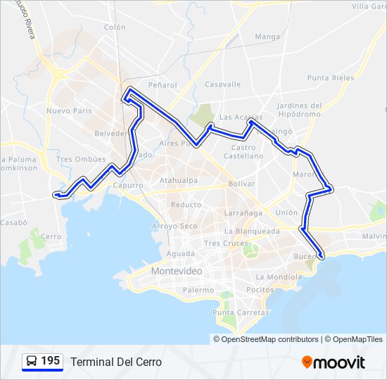 Mapa de 195 de Ómnibus