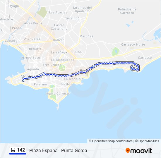 Ruta 142 horarios, paradas y mapas Plaza España (Actualizado)