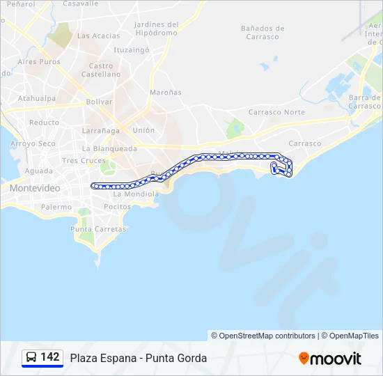 142 Ómnibus Line Map