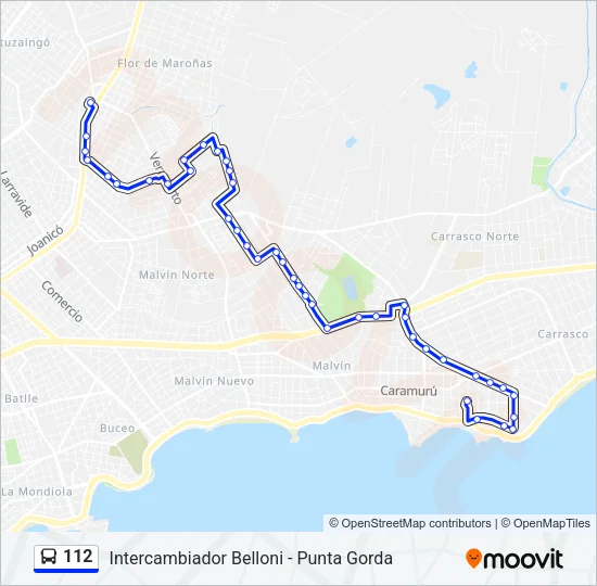 112 Ómnibus Line Map
