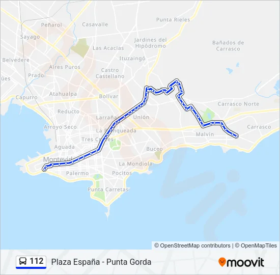 112 Ómnibus Line Map