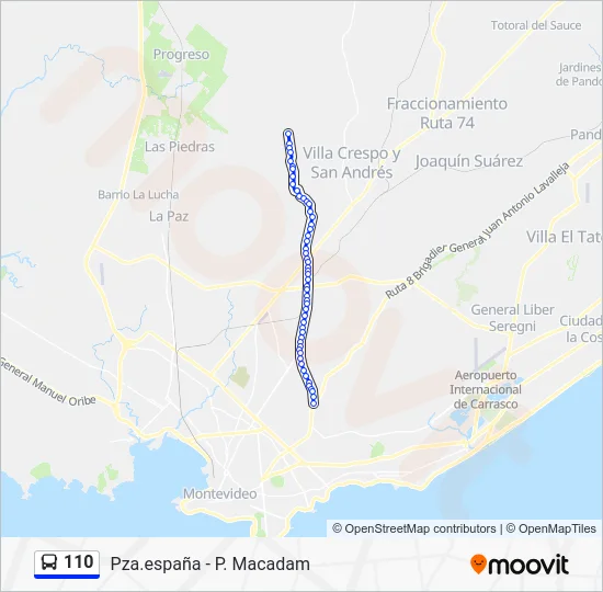 110 Bus Line Map