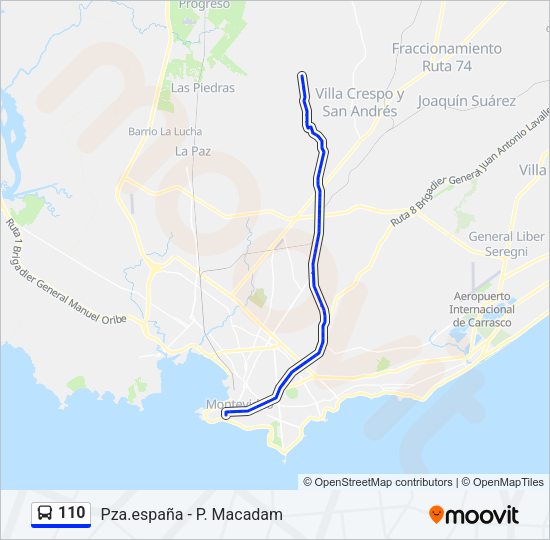 Mapa de 110 de Ómnibus