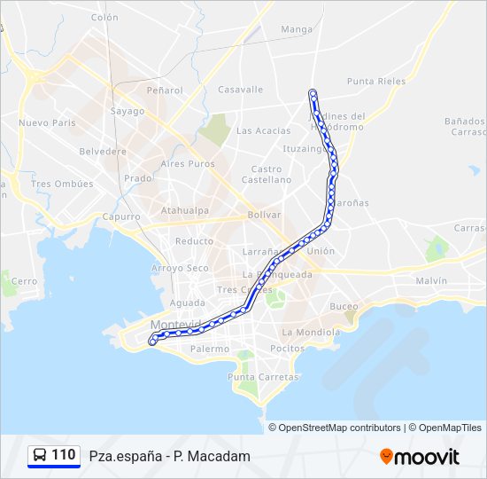 Mapa de 110 de Ómnibus